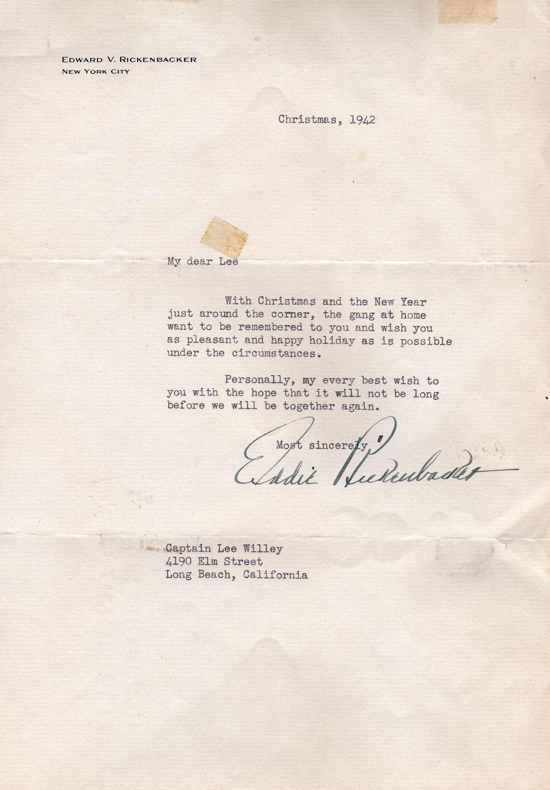 Letter, Christmas Greeting, 1942